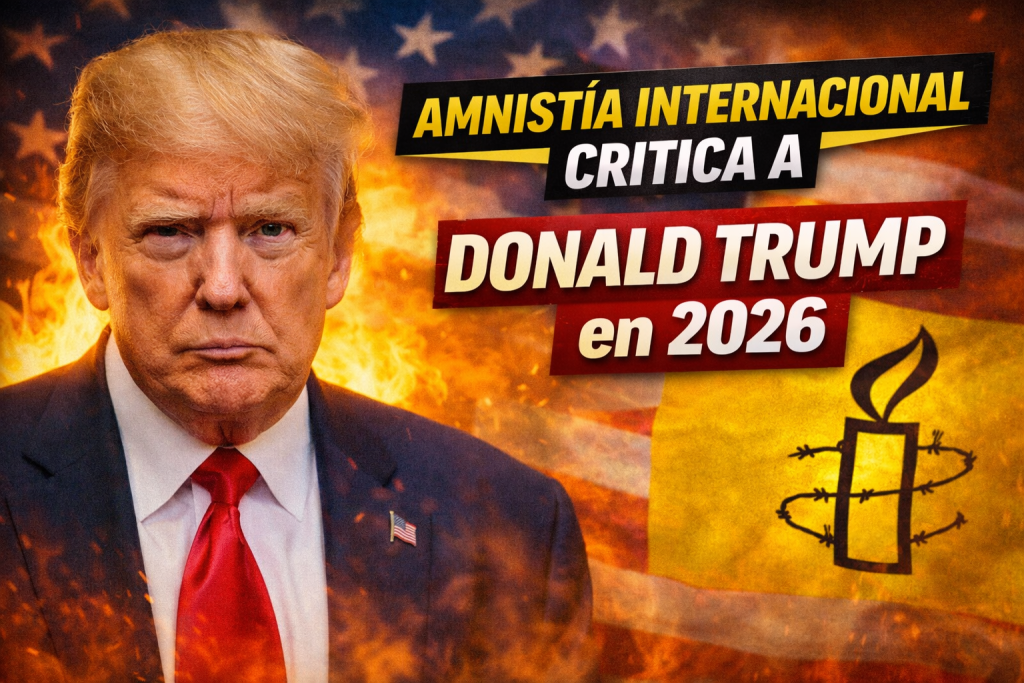 Amnistía Internacional critica a Donald Trump en 2026 informe denuncia retrocesos en derechos humanos en Estados Unidos