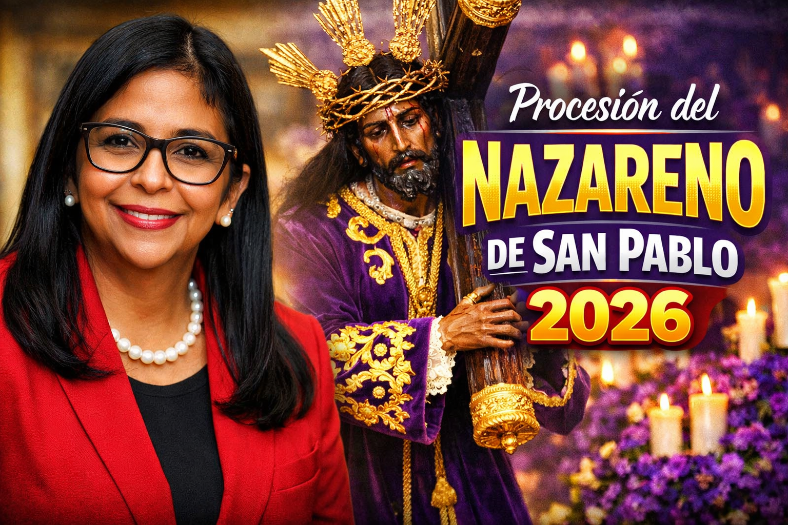 Procesión del Nazareno de San Pablo 2026 miles de fieles llenan Caracas este Miércoles Santo
